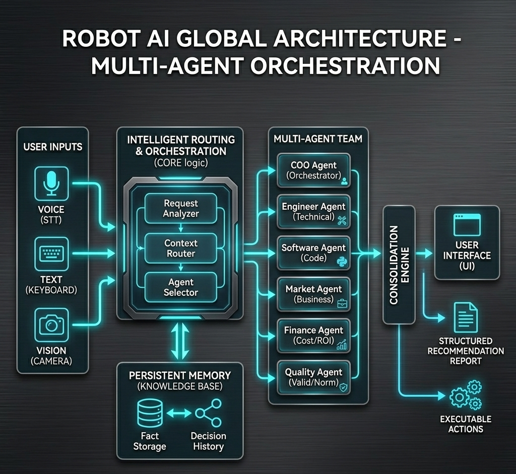 Schéma d’architecture globale de ROBOT-AI